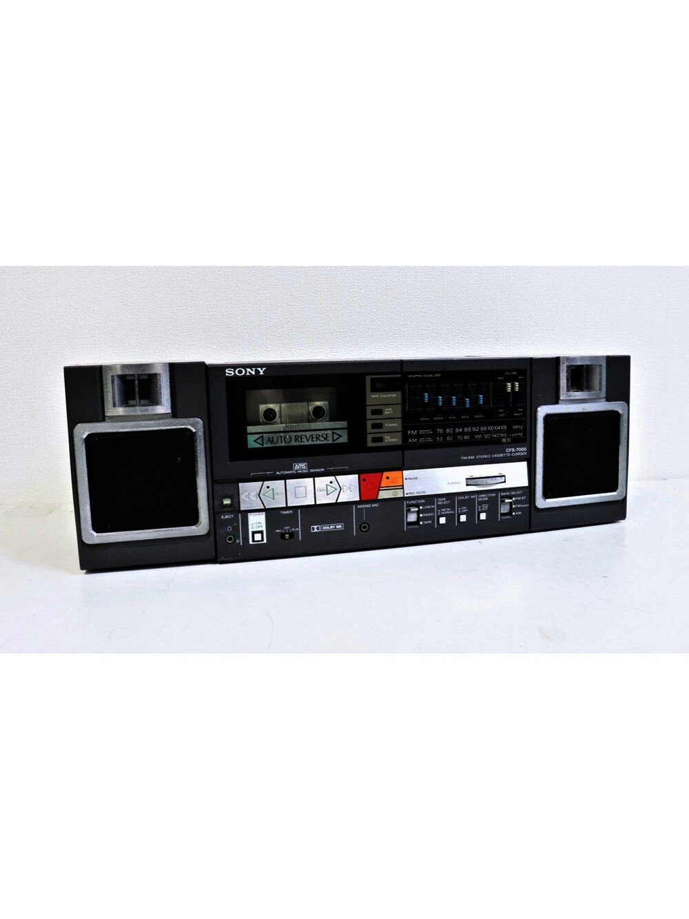 Sony CFS-7000 AM/FM Portable Cassette Tape Stereo Boombox